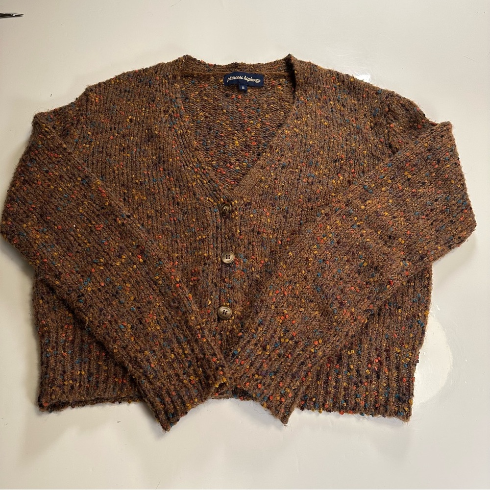 Princess Highway Donegal Knit Cardigan Size Large - Picture 3 of 11
